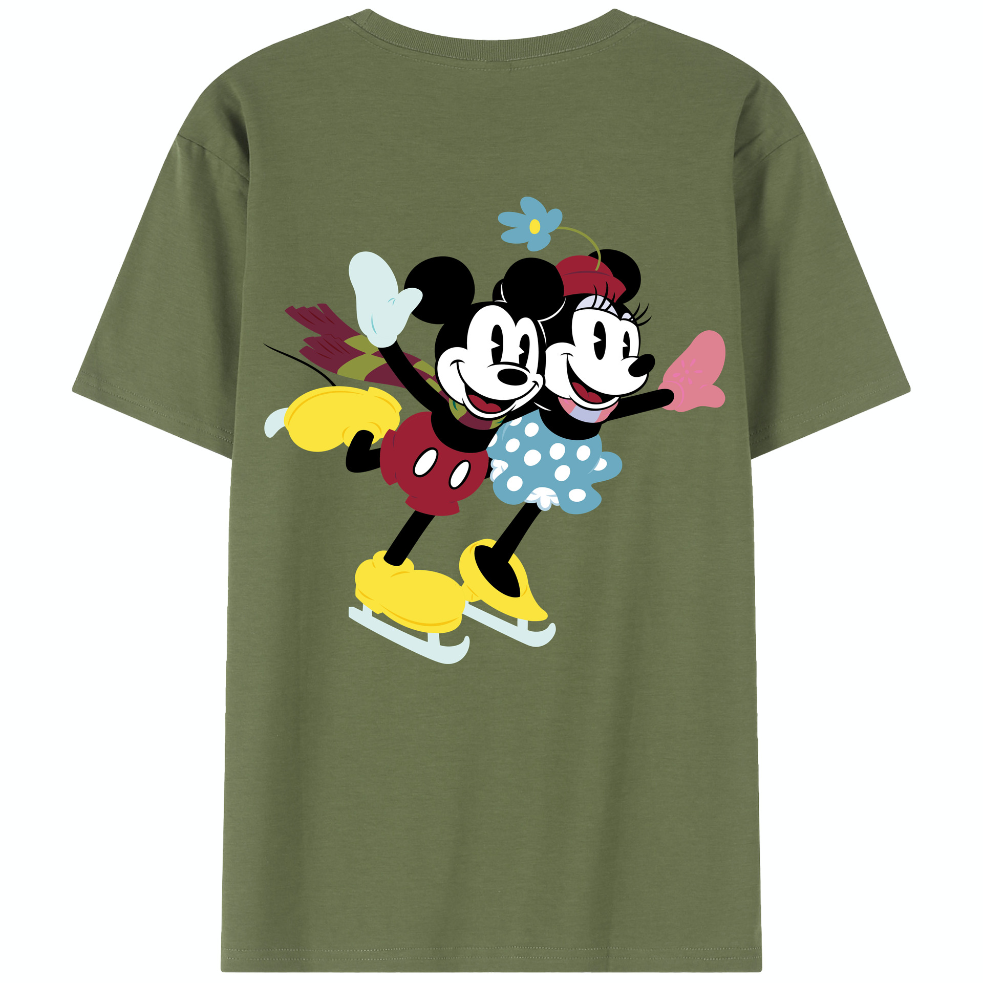 （画像用） ミッキーマウス Mickey Mouse 綿100％半袖Tシャツ（背面プリント）